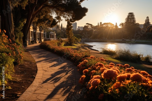 Tel Aviv, Israel, Yarkon Park (Yarkon Park), a large urban park., generative IA photo