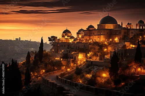 Amman, Jordan, The Citadel of Amman (Amman Citadel), with panoramic views of the city., generative IA