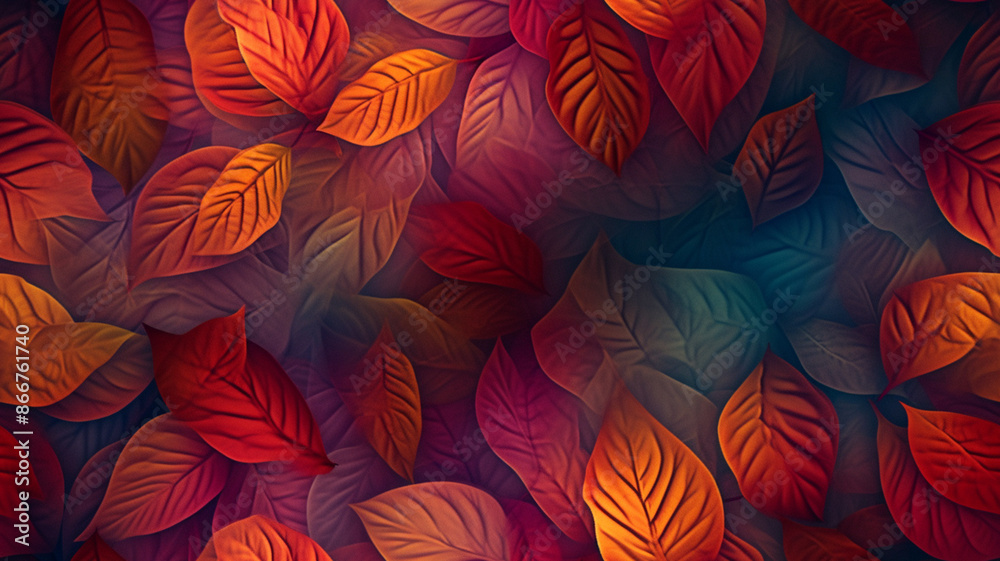 Autumn leaves pattern background Autumn leaves pattern background