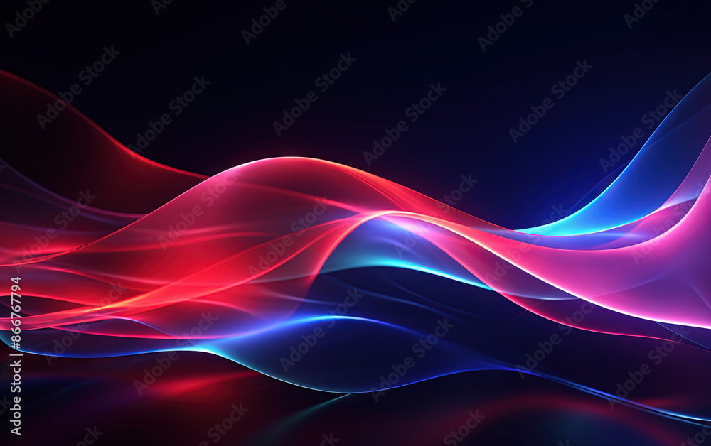 Vibrant abstract blue and red waveform with fluid motion and colorful gradients. Vibrant abstract blue and red waveform with fluid motion and colorful gradients.