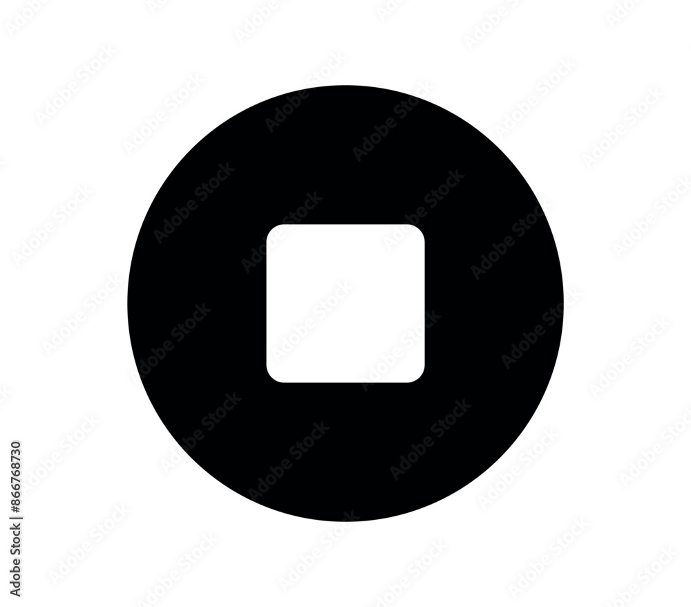 Black Recording Button Icon | High-Quality Vector Graphic for Media and Entertainment Black Recording Button Icon | High-Quality Vector Graphic for Media and Entertainment