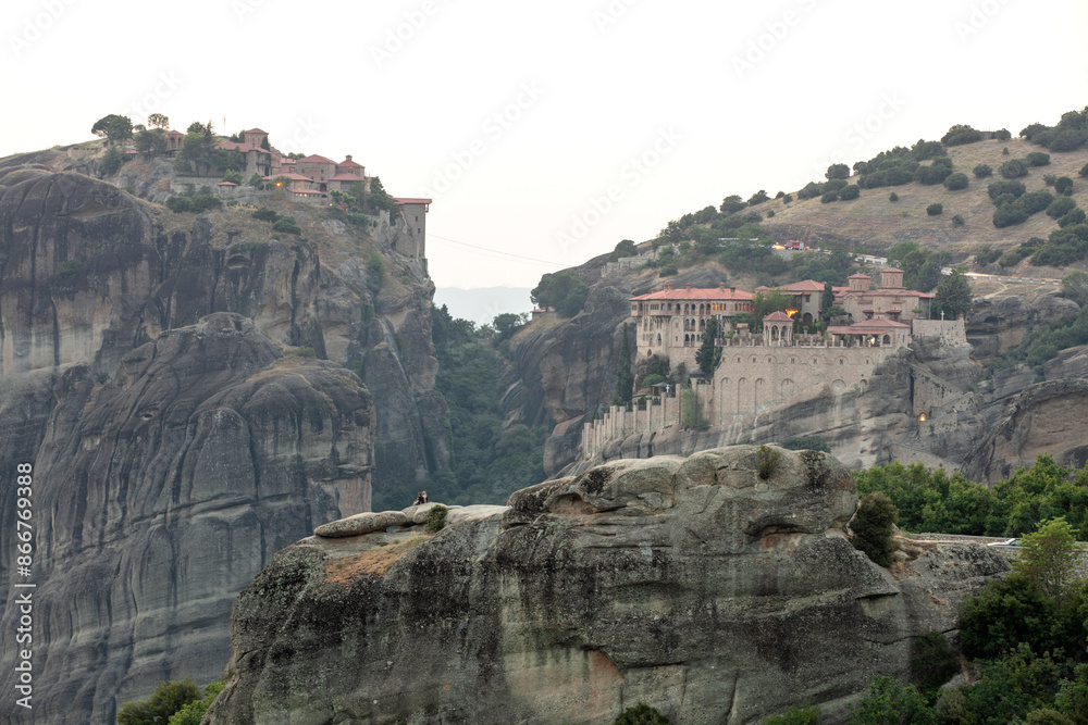 The Meteora - important rocky monasteries complex in Greece. The Meteora - important rocky monasteries complex in Greece.