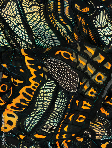 Seamless repeatable butterfly wing pattern perfect for backgrounds and decorative designs