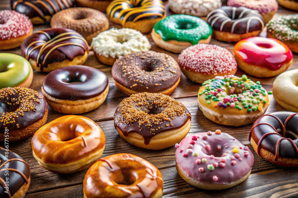 Doughnut illustration highlighting sweets and bakery delights Doughnut illustration highlighting sweets and bakery delights