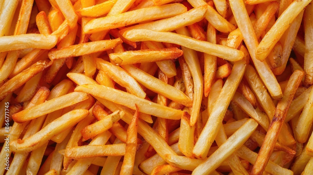 Frites. French Fries with Ketchup and Salt. Fast Food Snack Serving Frites. French Fries with Ketchup and Salt. Fast Food Snack Serving