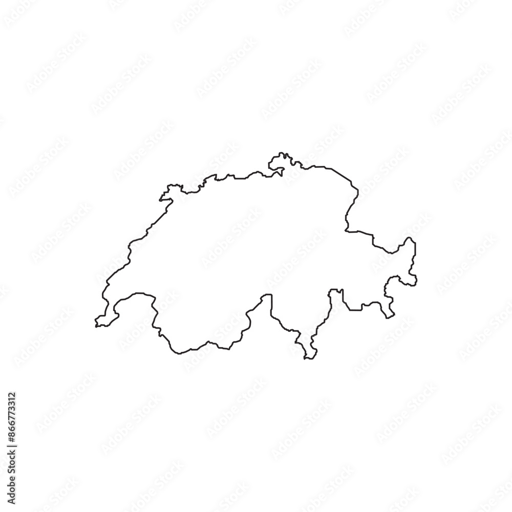 Switzerland map icon Switzerland map icon