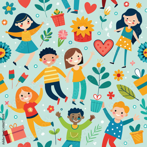 Happy Friendship Day abstract vector illustration design.