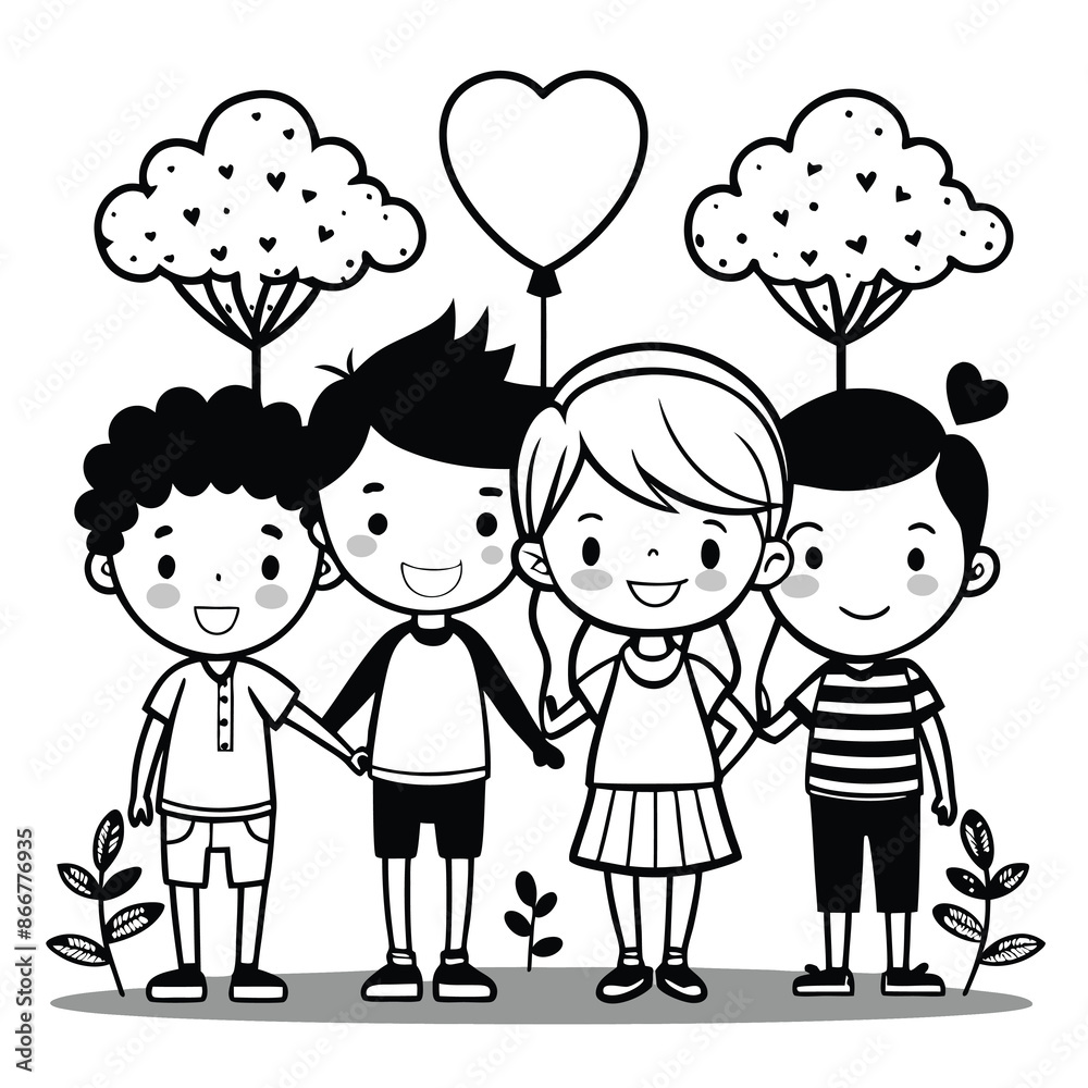Happy Friendship Day abstract vector illustration design. Happy Friendship Day abstract vector illustration design.