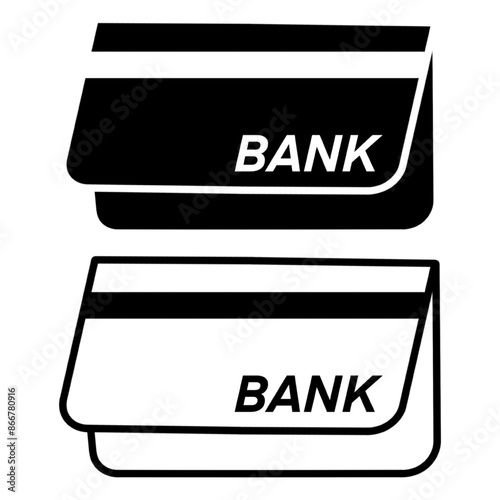 Simple flat style bank account icon illustration, illustration, logo sign symbol pictogram template, for ui or ux isolated on white for mobile app, editable