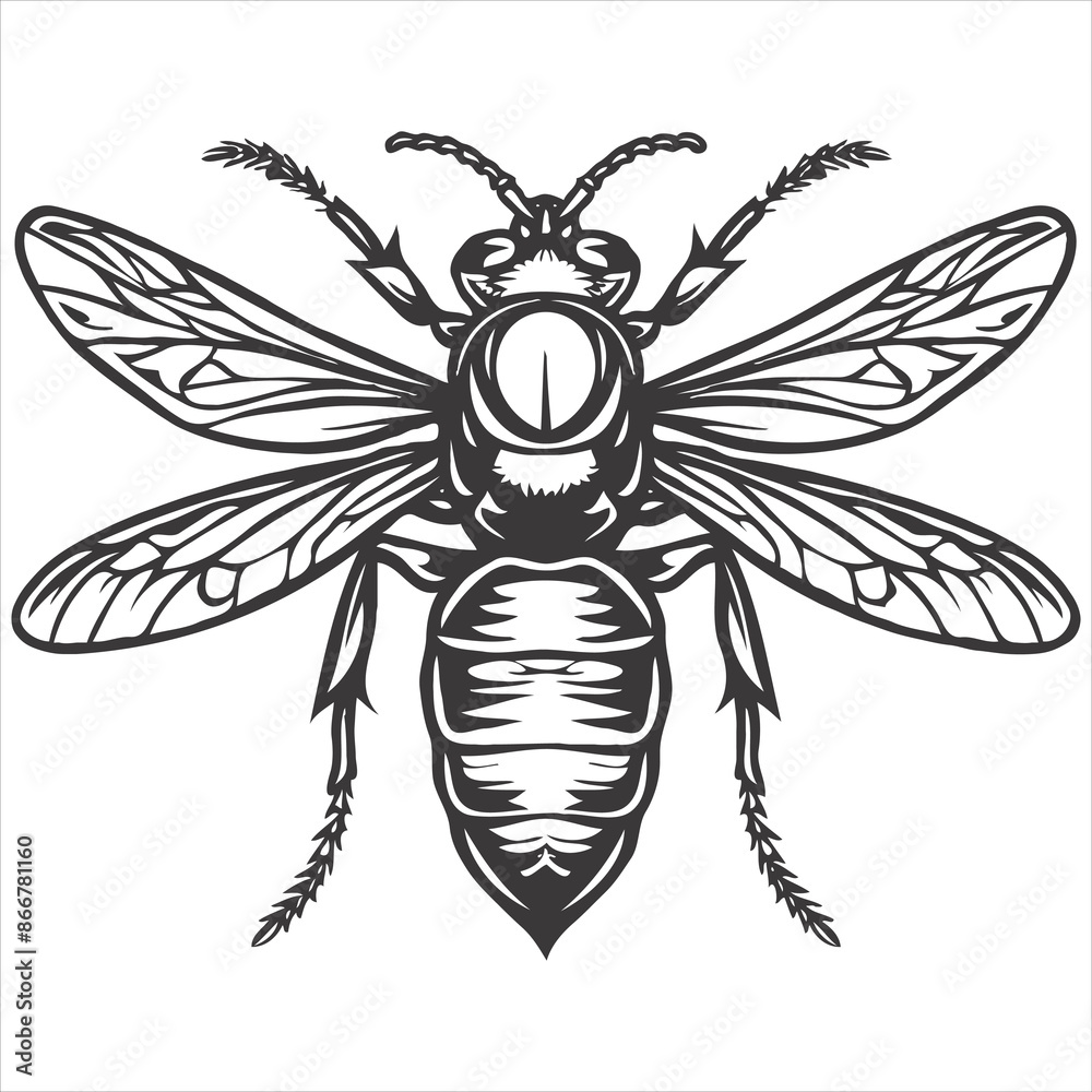 Obraz premium Bee with different facial expressions