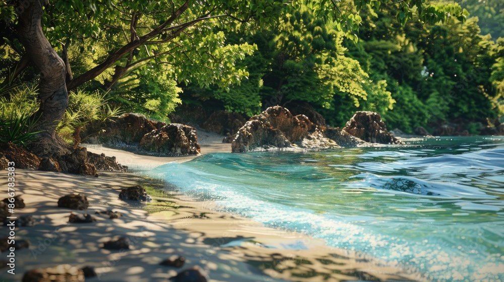 Stony Shoreline of a Tropical Island Stony Shoreline of a Tropical Island