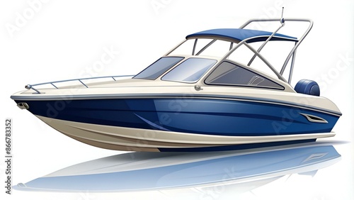 bowrider boat color icon vector illustration photo