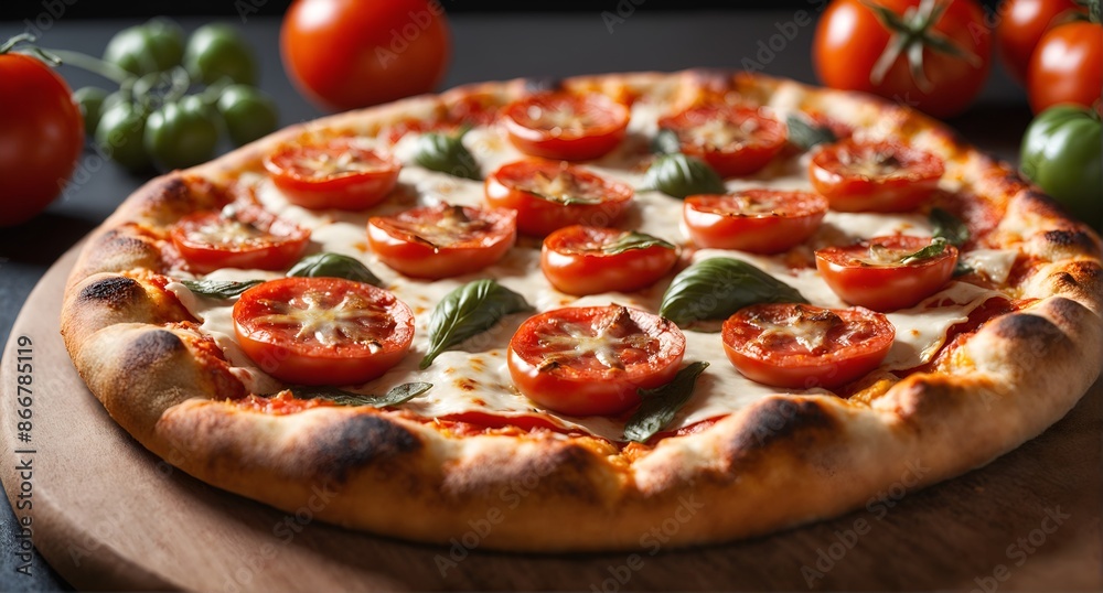 Delicious pizza fastfood meal on table Delicious pizza fastfood meal on table