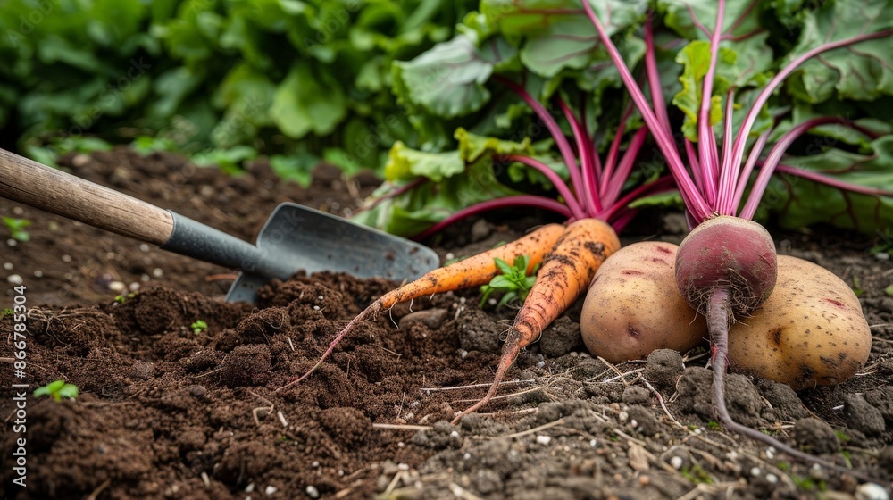 Fresh Harvest Organic Vegetables Soil Garden Fresh Harvest Organic Vegetables Soil Garden