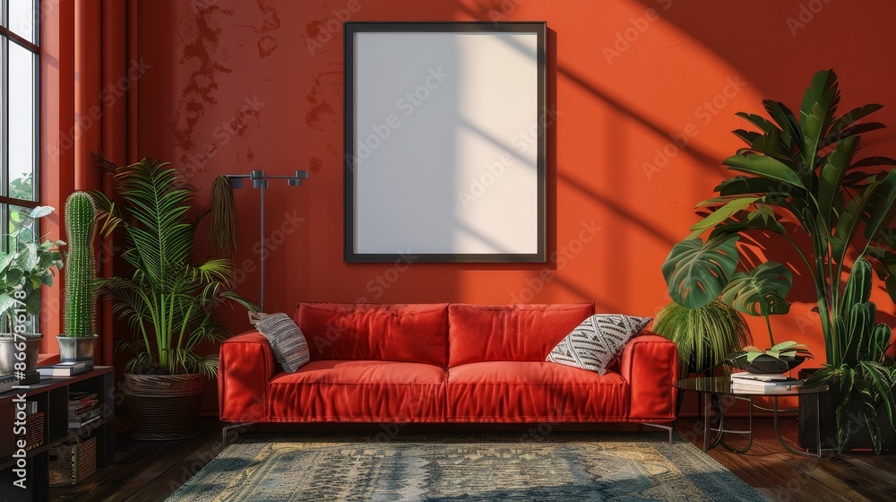 Mockup frame in vibrancy interior design Mockup frame in vibrancy interior design