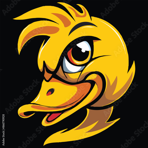 Duck vector on a white background