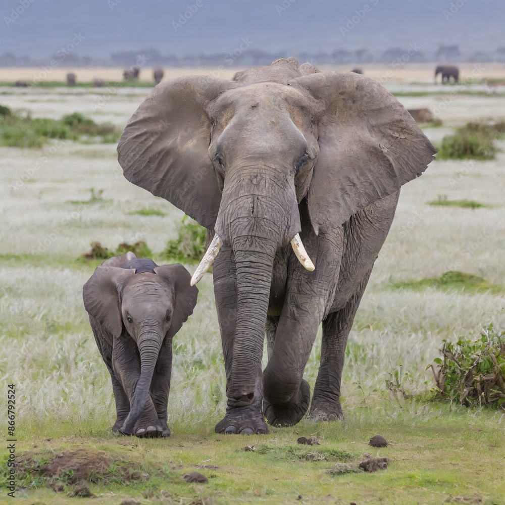 Obraz premium Family of Elephant