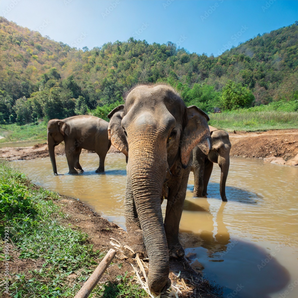 Naklejka premium Elephant