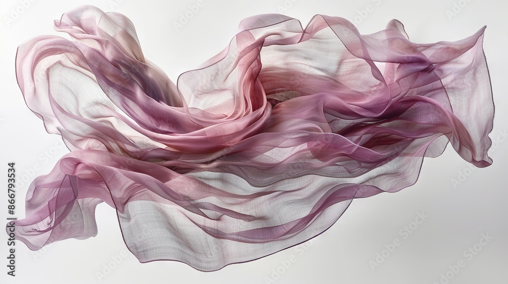 A Pink and White Scarf Flies Through the Air A Pink and White Scarf Flies Through the Air