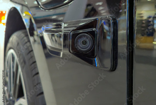 Side view camera at the front of the car