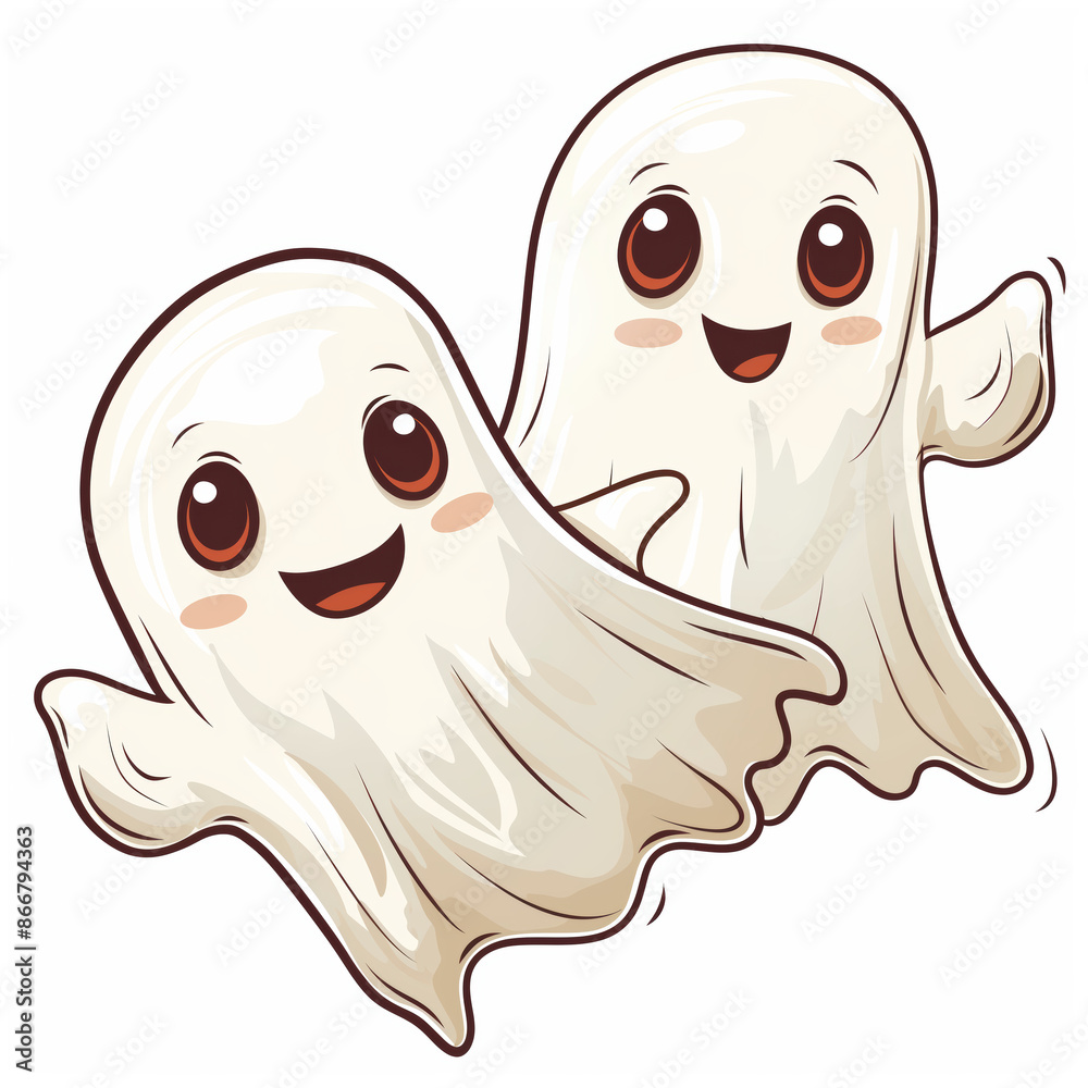 Obraz premium cute ghosts clipart