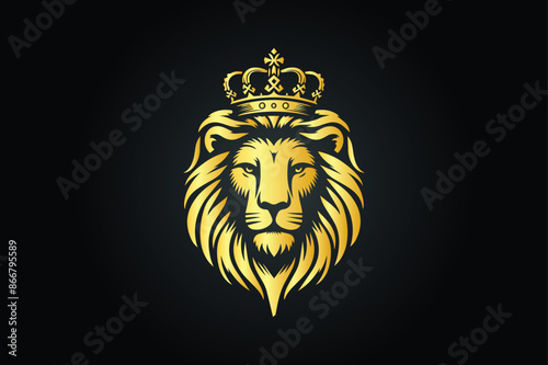 Luxury King Lion logo template