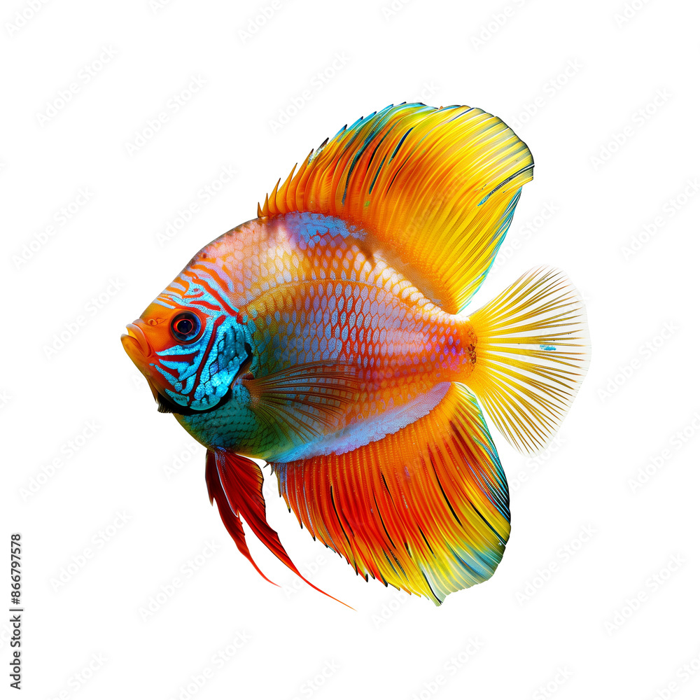discus fish isolated on white discus fish isolated on white