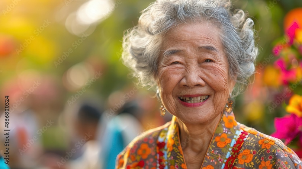 Closeup of elderly Asian friends doing light exercises Closeup of elderly Asian friends doing light exercises