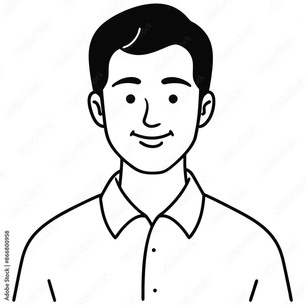 young businessman in shirt, man smiling