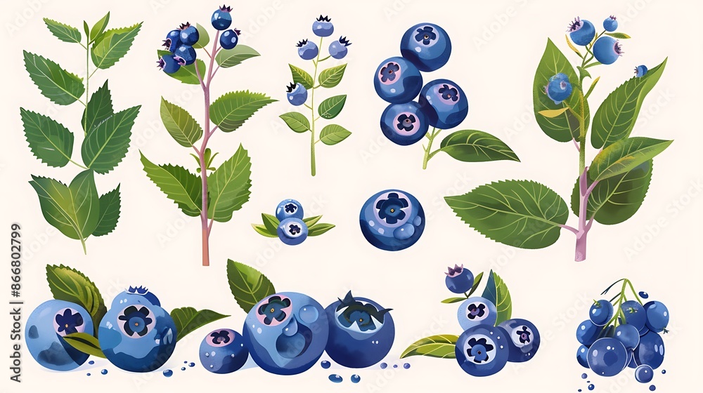 Infographic on the Blueberry Vaccinium spp highlighting its summer to ...