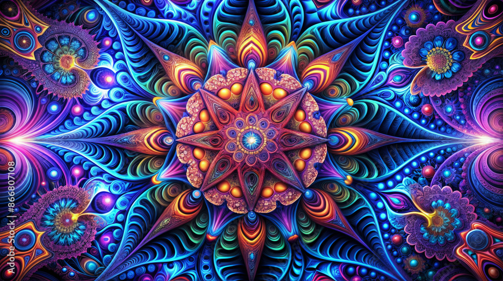 Colorful Abstract Mandala Pattern Digital Art Wallpaper Colorful Abstract Mandala Pattern Digital Art Wallpaper