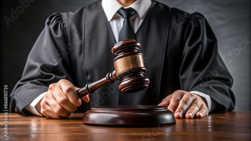 Wallpaper Mural Judge with gavel on table. attorney, court judge,tribunal and justice concept. Torontodigital.ca