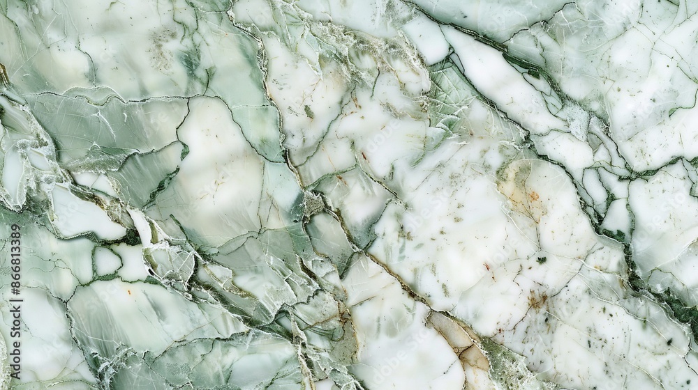 Fototapeta Seamless Light Green and White Marble Texture