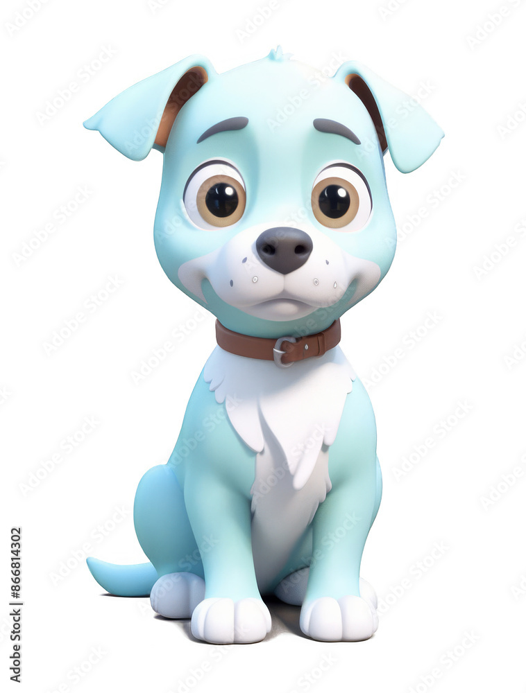Adorable 3D Cartoon Puppy Character. Transparent PNG. AI. Adorable 3D Cartoon Puppy Character. Transparent PNG. AI.