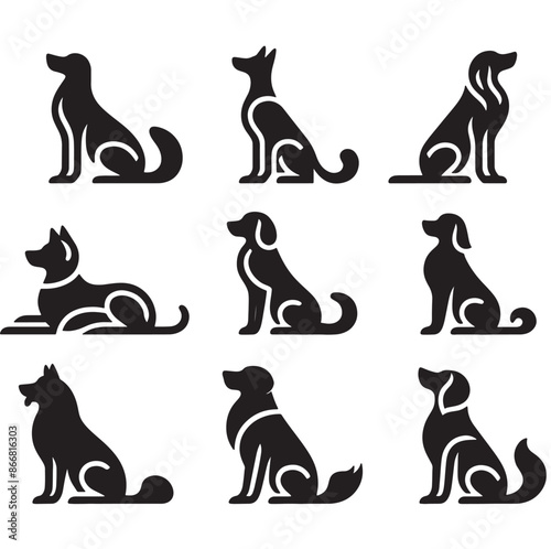 English Bulldog lap dog breed face head isolated pet animal smiling smile happy art artwork illustration design set