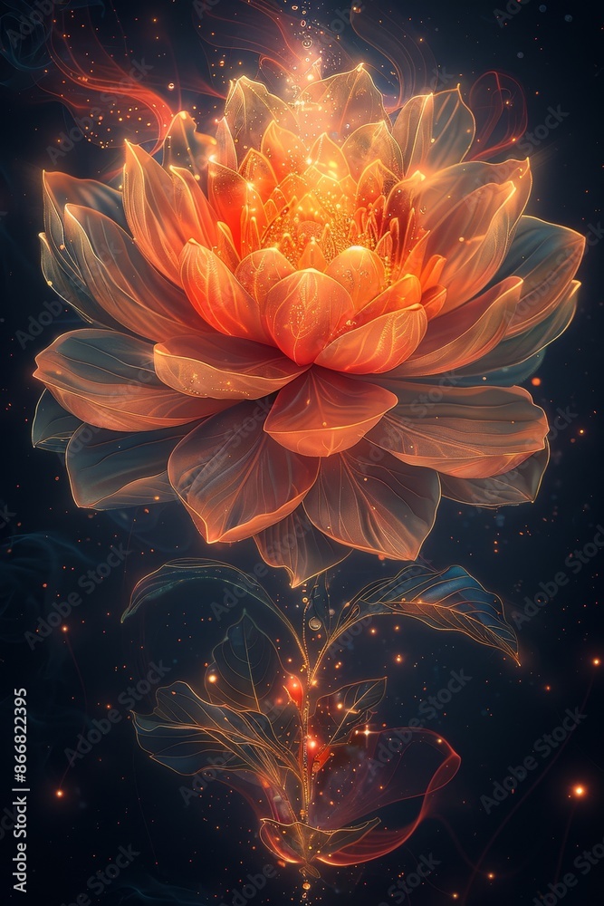 Golden Abstract Flower Design Golden Abstract Flower Design