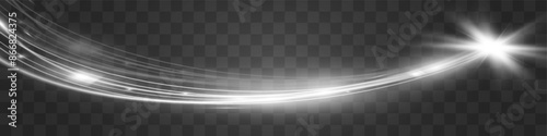 Light white wave shine effect,vector glow line sparkle shine. Silver wavy effects.	

