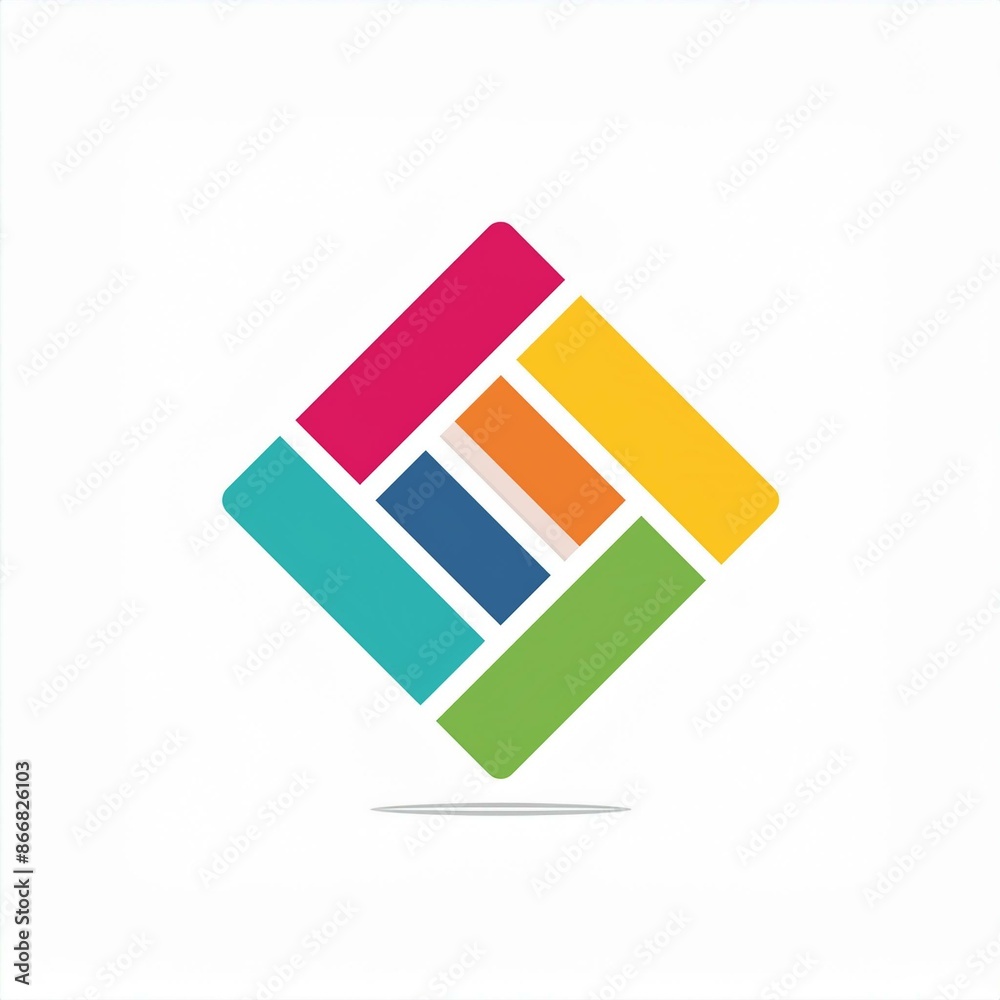 base logo carrés de couleurs en ia base avec zone d'écriture base logo carrés de couleurs en ia base avec zone d'écriture