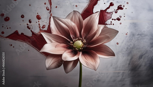 red and white lily