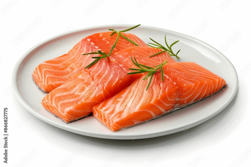 Plate of Salmon Rich in Omega-3 Fatty Acids Plate of Salmon Rich in Omega-3 Fatty Acids