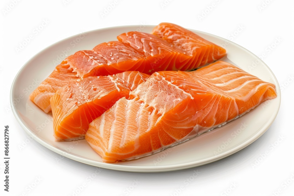Plate of Salmon Rich in Omega-3 Fatty Acids