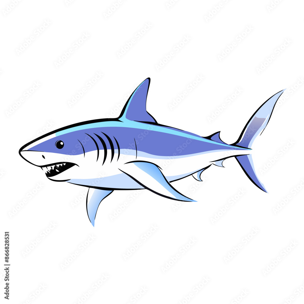 sleek gray shark with a distinctive dorsal fin.
sleek gray shark with a distinctive dorsal fin.