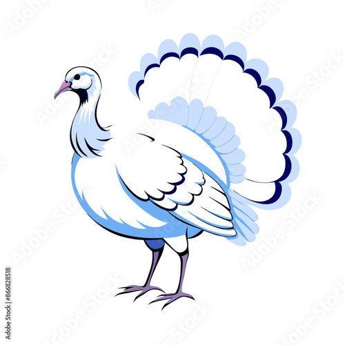 transparent vector illustration of a turkey, perfect for use in designs related to food and agriculture.