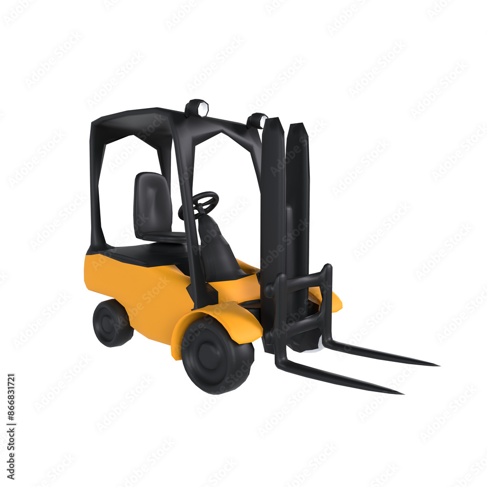 forklift truck isolated on transparent forklift truck isolated on transparent