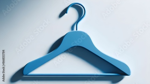 wooden elegance clothes hanger in abstract white background photo