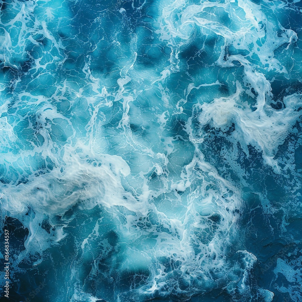 Swirling Blue Ocean Textures from Above Swirling Blue Ocean Textures from Above