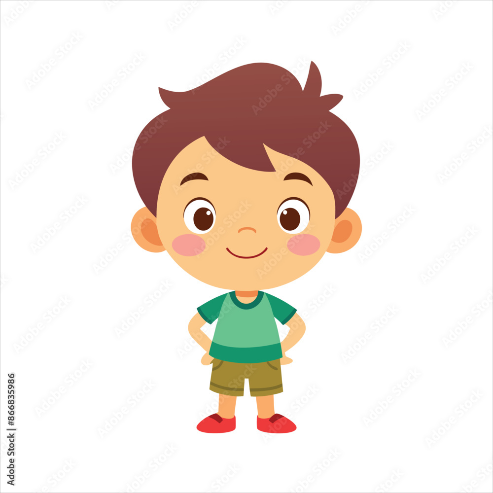 happy smiling child vector Flamingo happy smiling child vector Flamingo