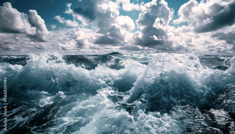 Turbulent Ocean Under a Cloudy Sky Turbulent Ocean Under a Cloudy Sky