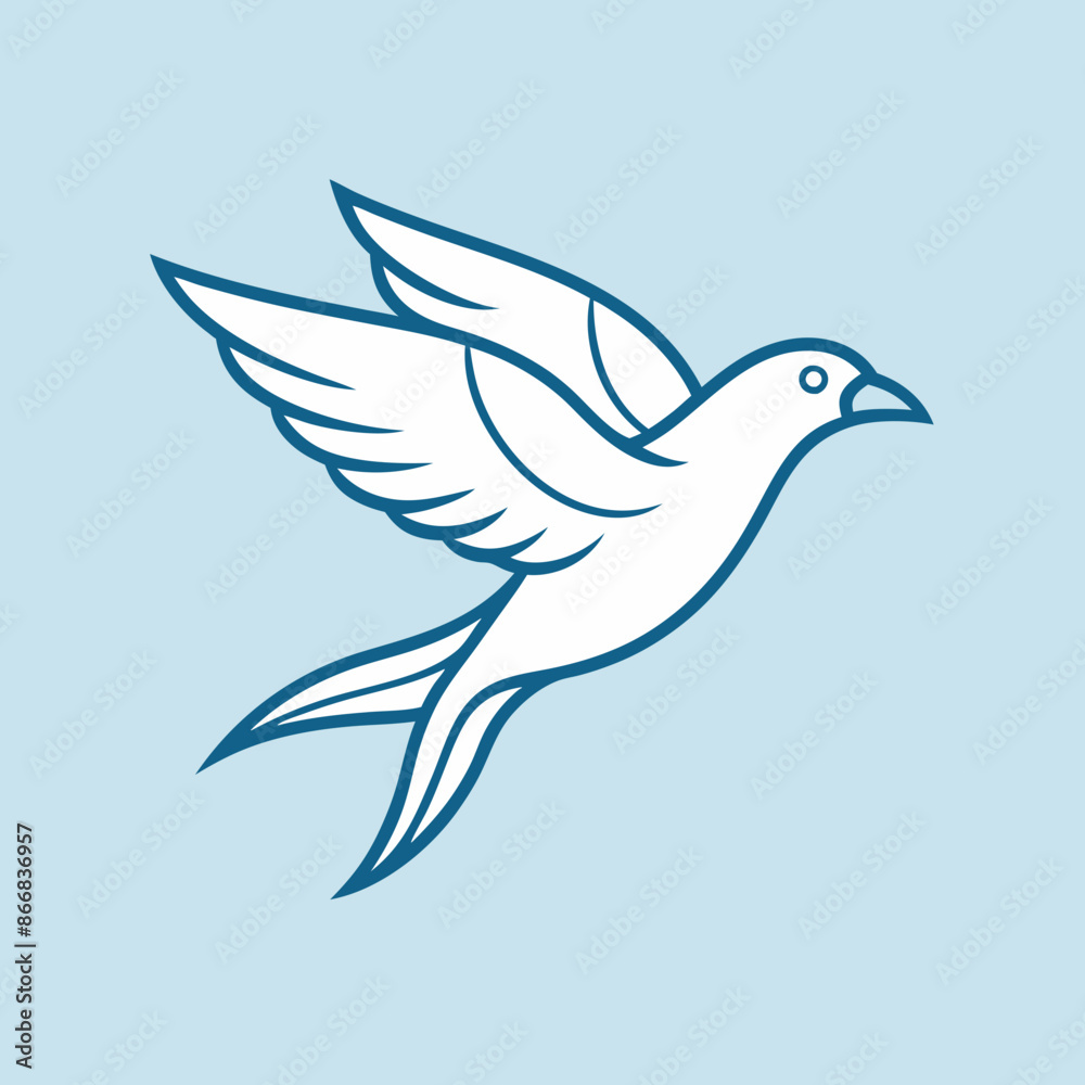 A dove of peace vector LOGO ICON vector illustration. A dove of peace vector LOGO ICON vector illustration.