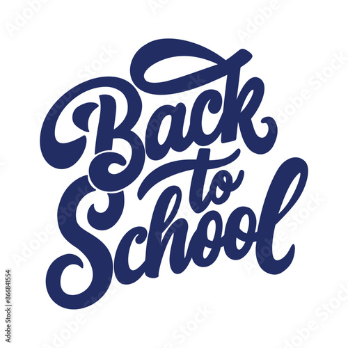 Back to school. Letter design. Vector illustration